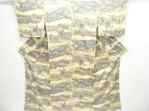 時代風景模様小紋着物